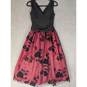 Jessica Howard Dress Midi Velvet Overlay Layered Prom Formal Whimsigoth Fairy